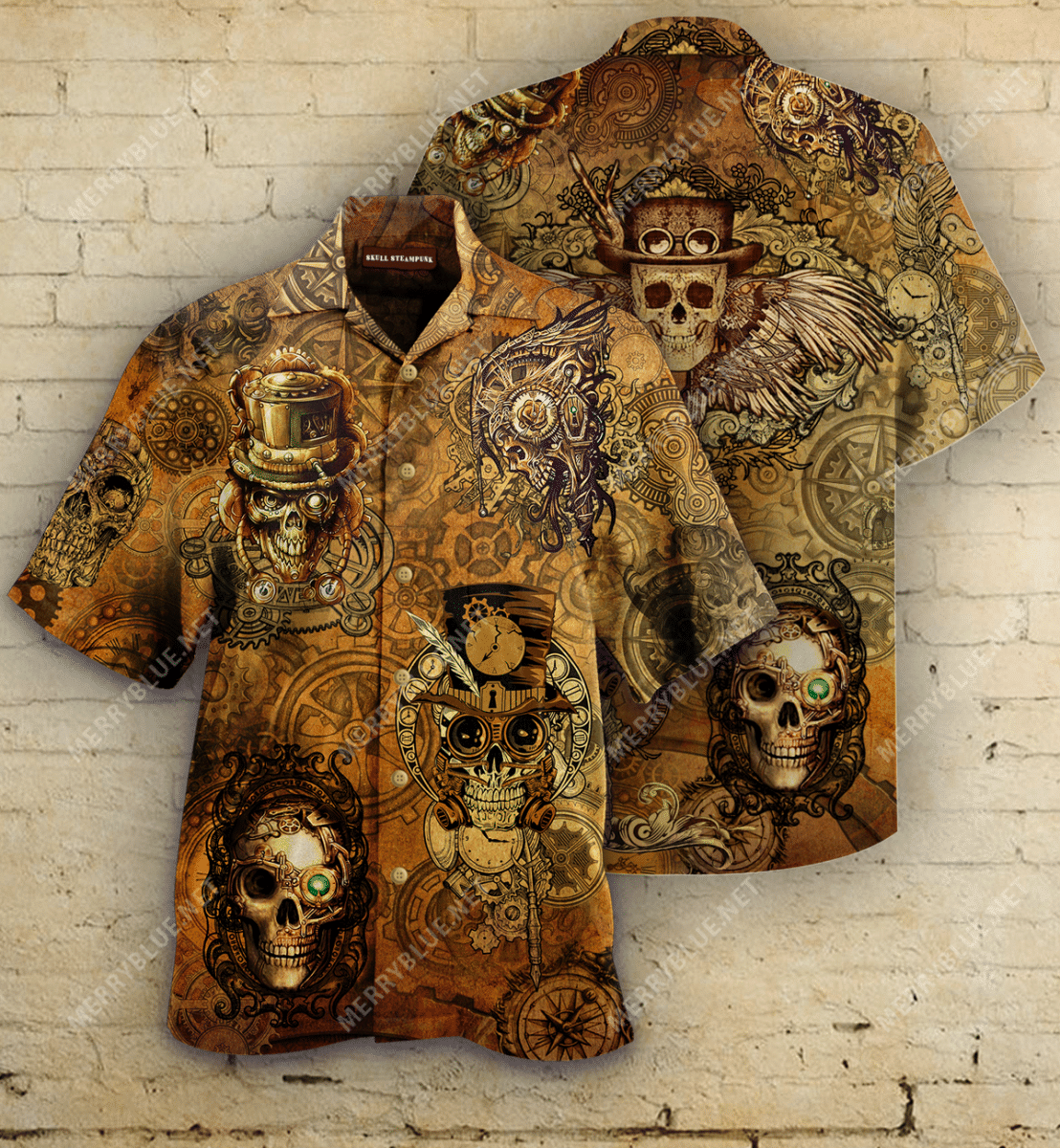 Beach Shirt Buy Skull Steampunk Hawaiian Shirt