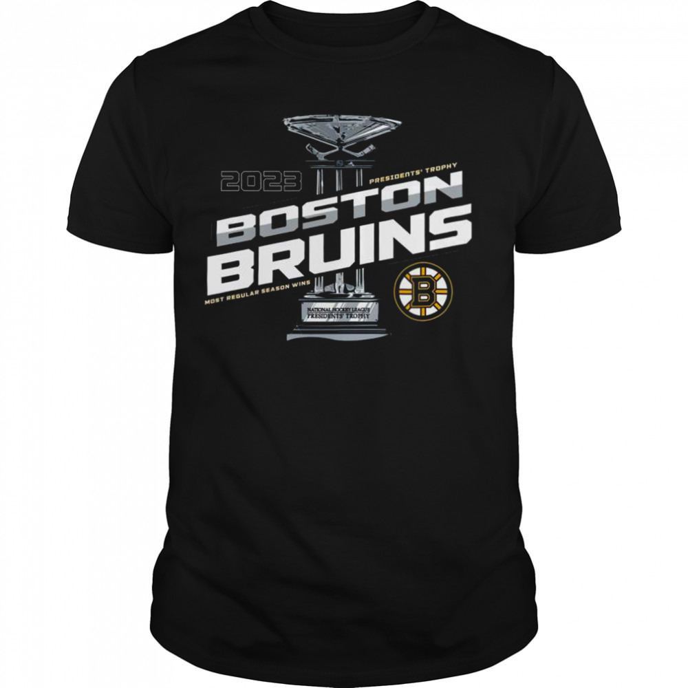 Boston Bruins Fanatics Branded 2023 Presidents’ Trophy Shirt