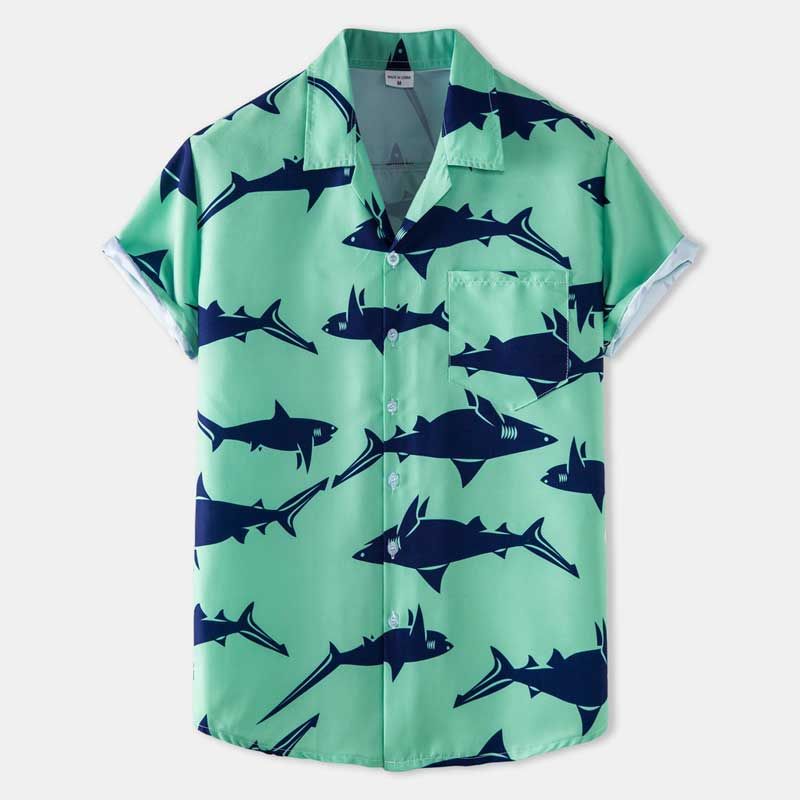 Shark Blue Amazing Design Unisex Hawaiian Shirt