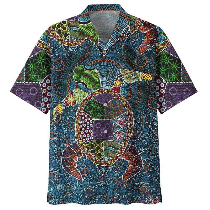 Turtle Blue Nice Design Unisex Hawaiian Shirt