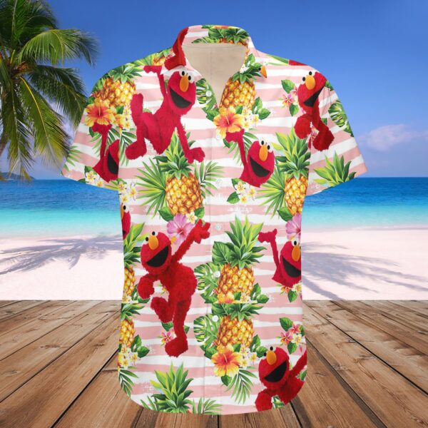 Animal Muppet Pineapple Tropical Short Sleeve Button Hawaiian Shirt