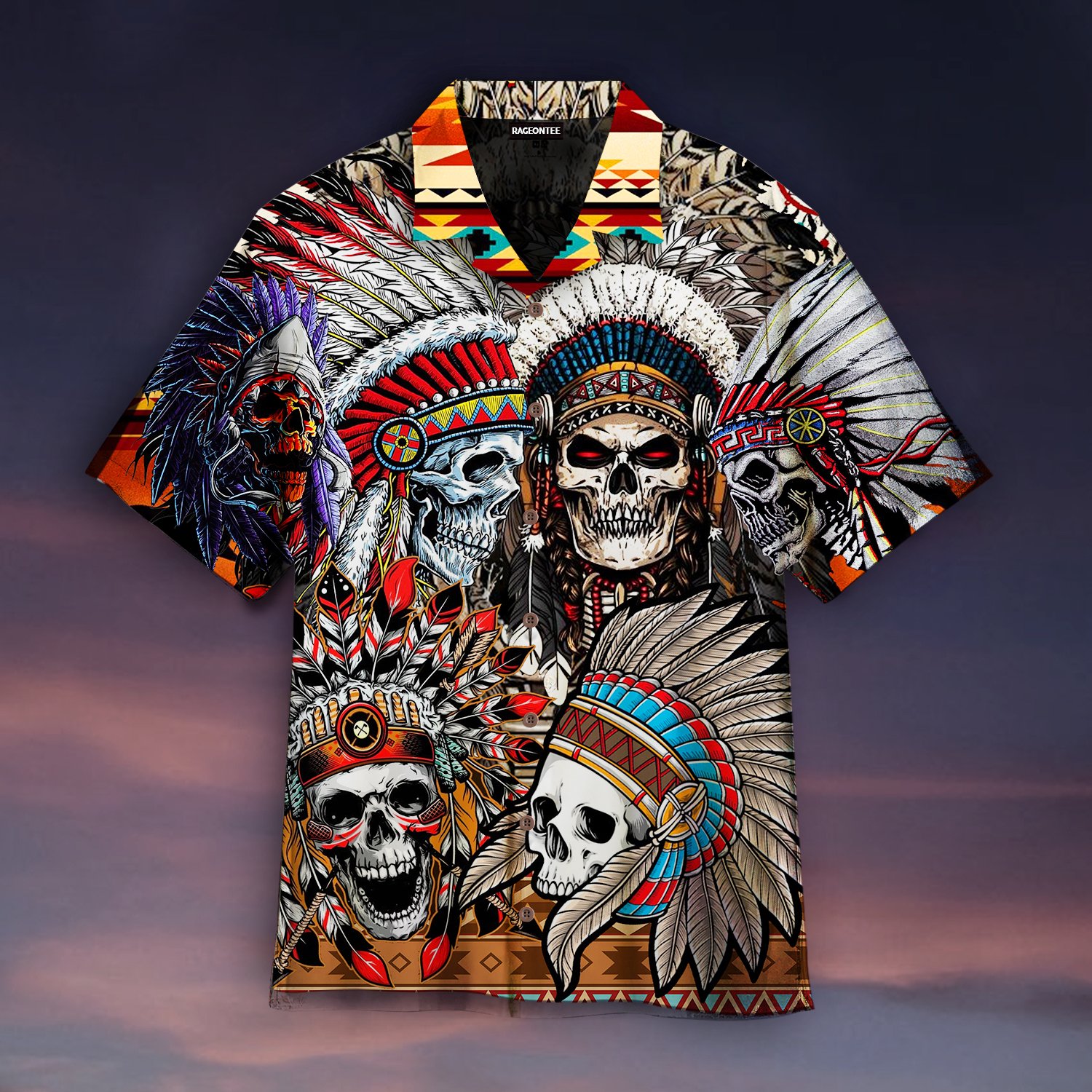 Apache Skull Be Strong When You Are Weak Hawaiian Shirt Unisex Adult