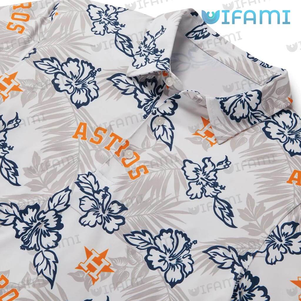 Astros Hawaiian Shirt Palm Leaf Hibiscus Flower Houston Astros Gift