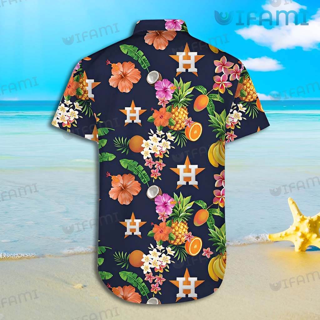 Astros Hawaiian Shirt Tropical Fruit Flower Banana Leaf Houston Astros Gift