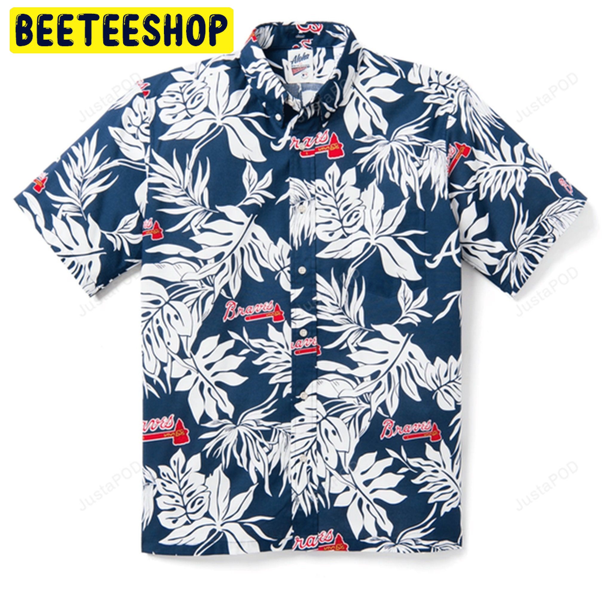 Atlanta Braves Logo Aloha Trending Hawaiian Shirt-1