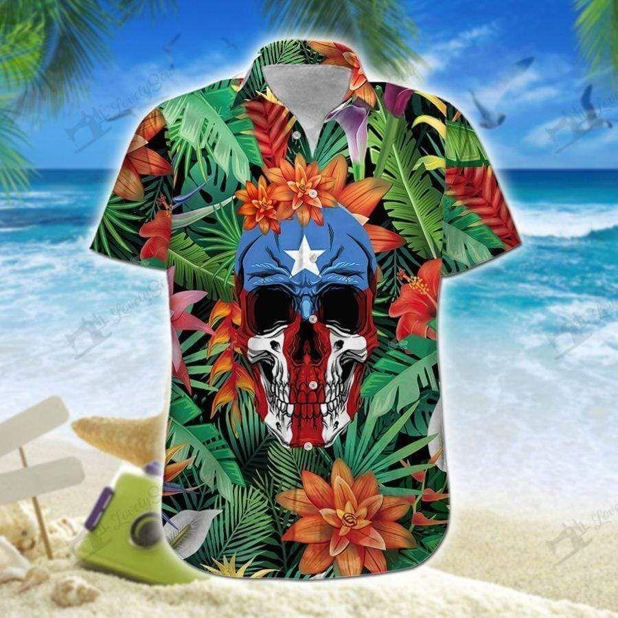 Beach Shirt Get Here Puerto Rico Skull Flowers Summer Vibe Tropical Hawaiian Shirt 1 Beach Shirt Get Here Puerto Rico Skull Flowers Summer Vibe Tropical Hawaiian Shirt