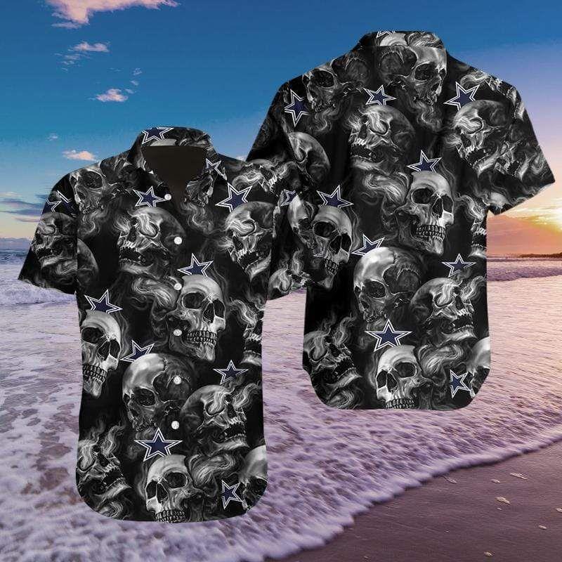 Beach Shirt Hawaiian Aloha Shirts Football Skull 1509h-1