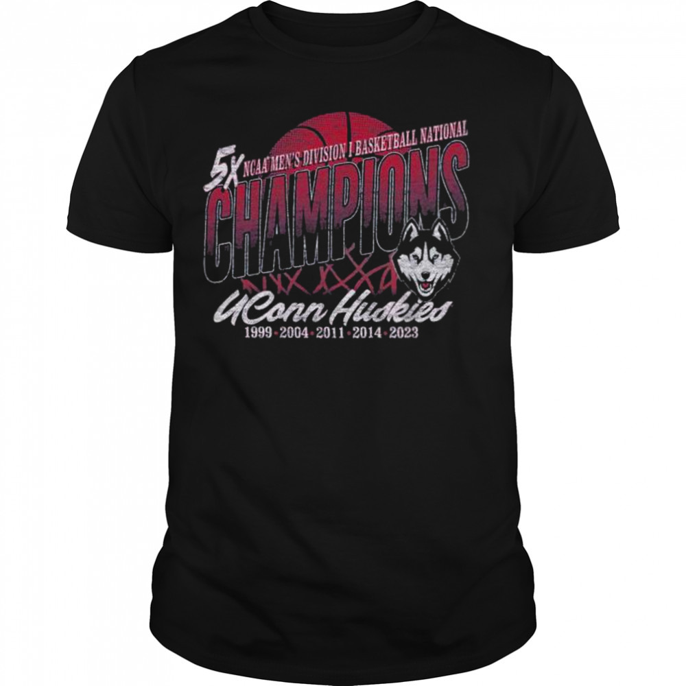5x UConn Huskies 2023 Men’s Basketball National Champions Mascot ’47 T-Shirt