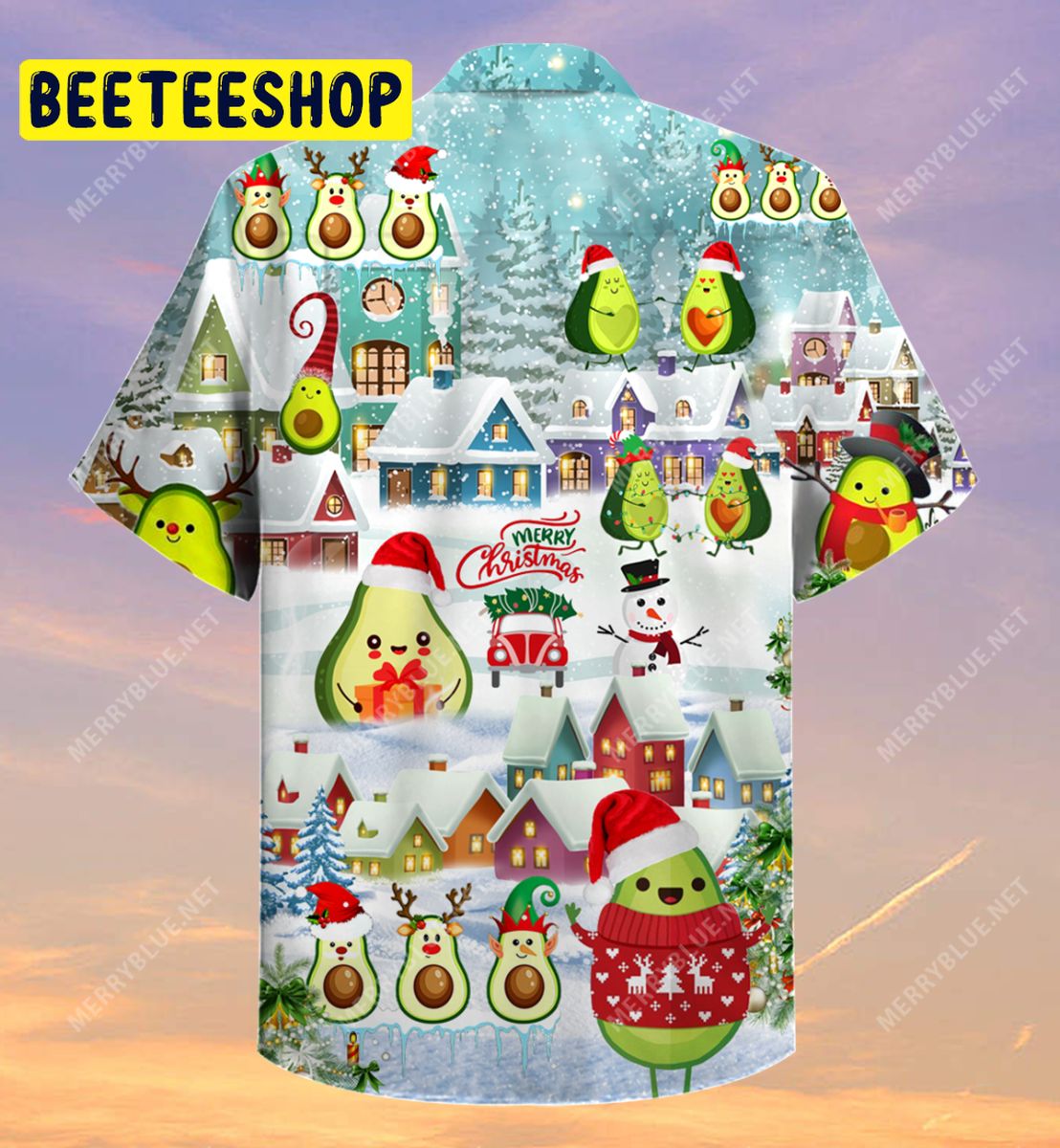 Avo Merry Christmas Unisex Trending Hawaiian Shirt-1