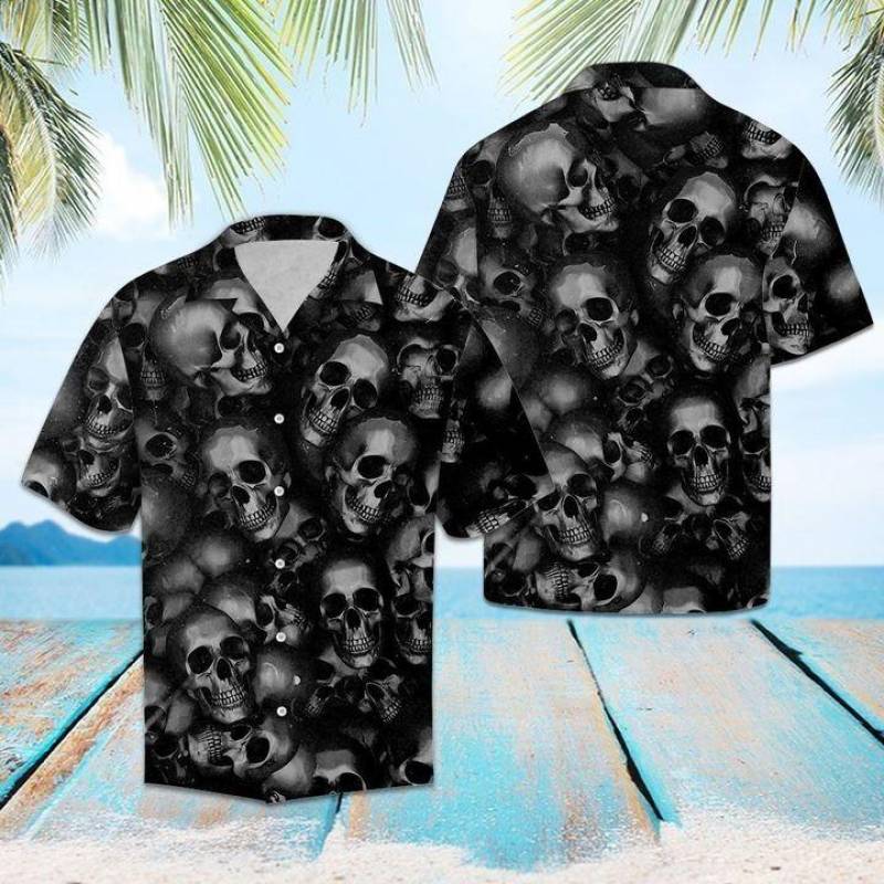 Awesome Skull Pattern Hawaiian Shirt