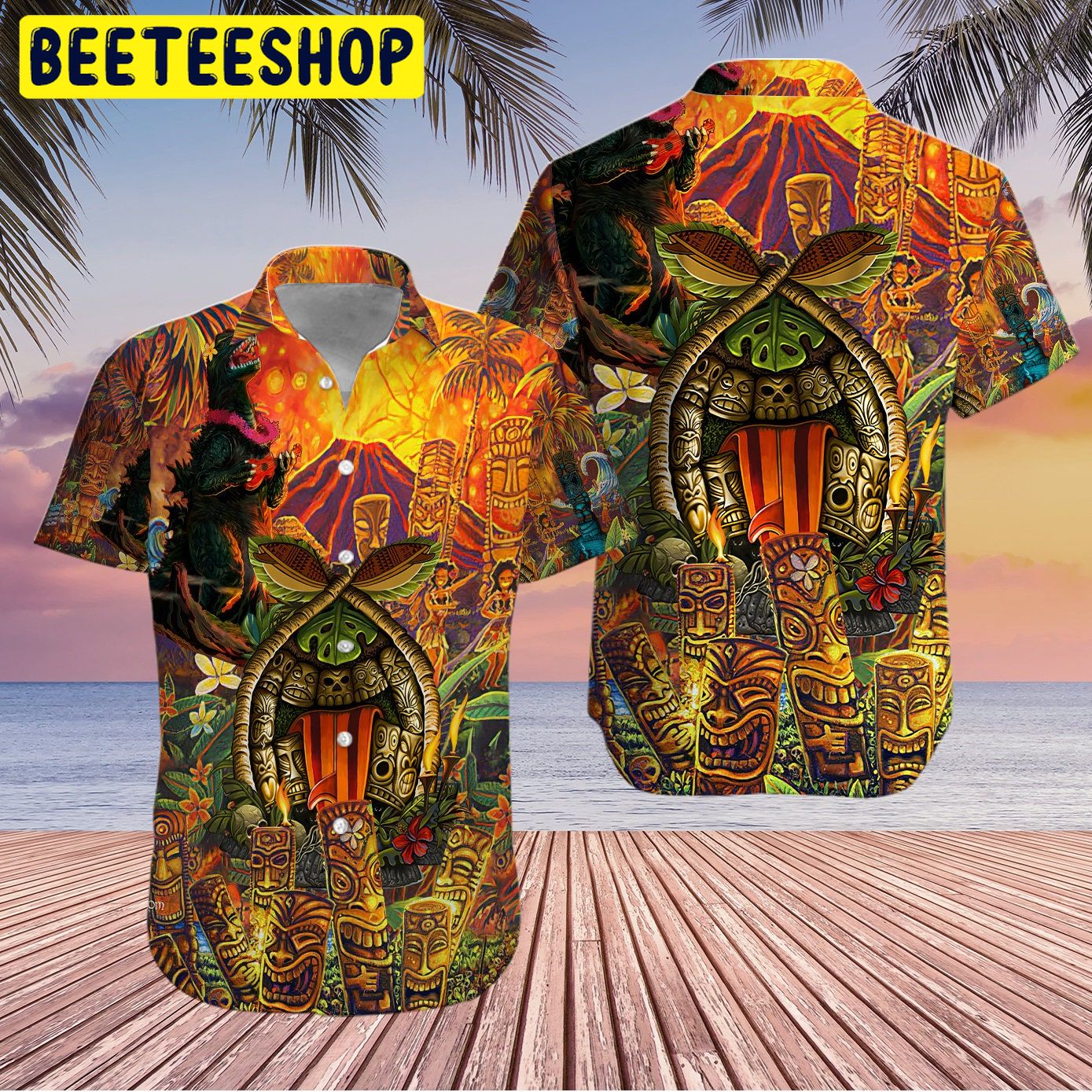 Back Wakaka Aloha Tiki Trending Hawaiian Shirt-1