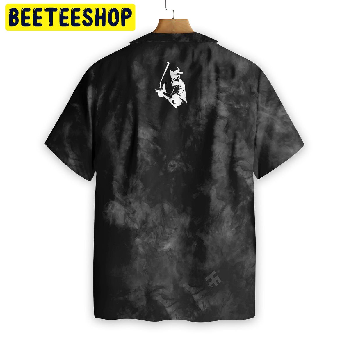 Baseball Player On Smoke Background Trending Hawaiian Shirt-1