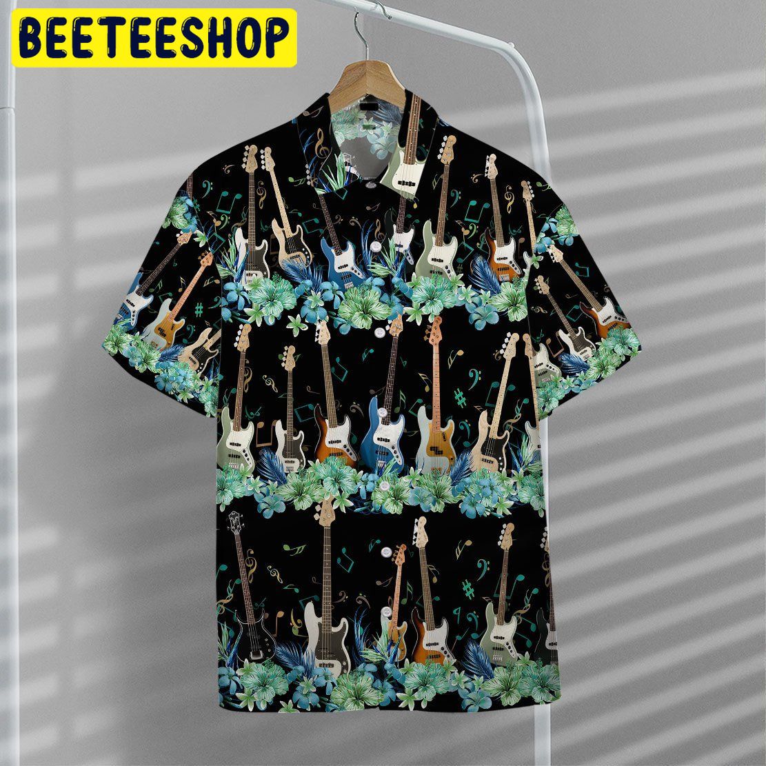 Bass Guitar 3d All Over Printed Trending Hawaiian Shirt-1