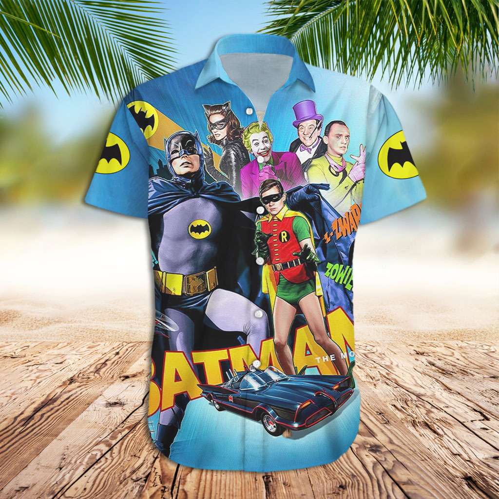 Batman Hawaiian Shirt Batman Movie 1966 Main Characters Hawaiian Shirt