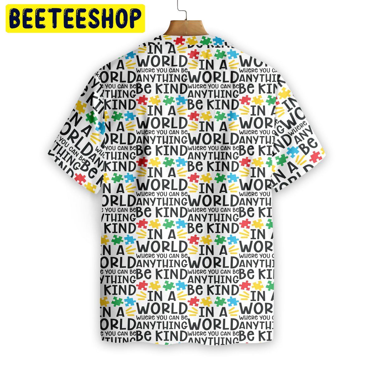 Be Kind Autism Multicolor Puzzle Trending Hawaiian Shirt-1