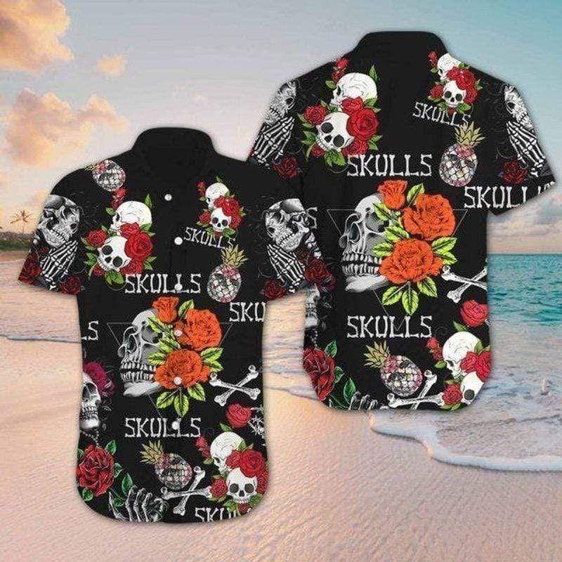 Beach Shirt Find Floral Skull Tropical Hawaiian Aloha Shirts