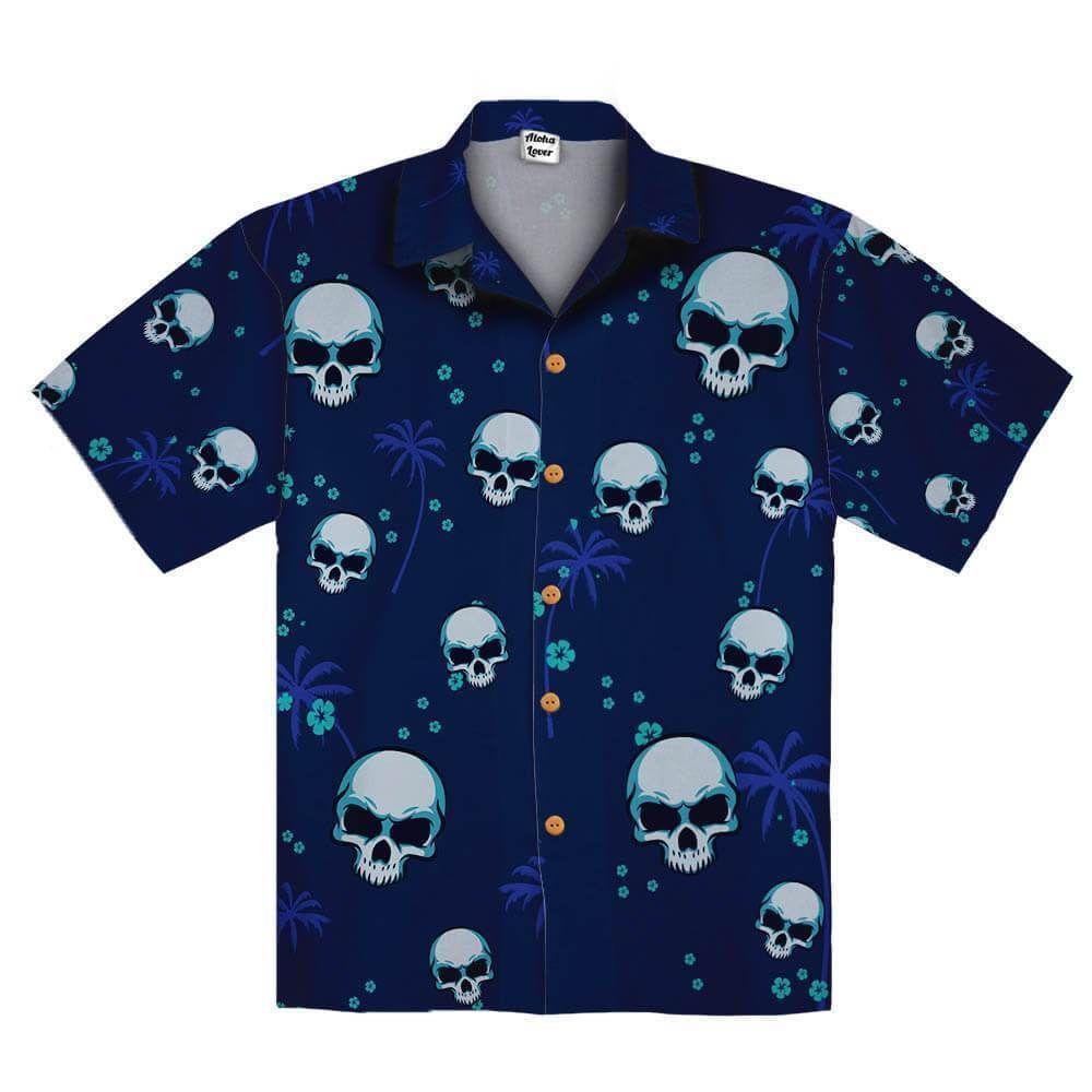 Beach Shirt Shop Skull Cute Hawaiian Aloha Shirt