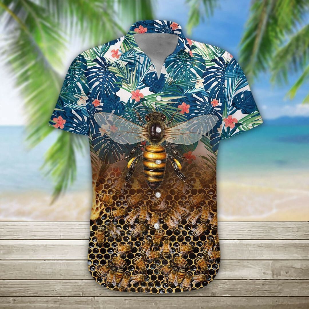 Bee 3d All Over Printed Hawaiian Shirt
