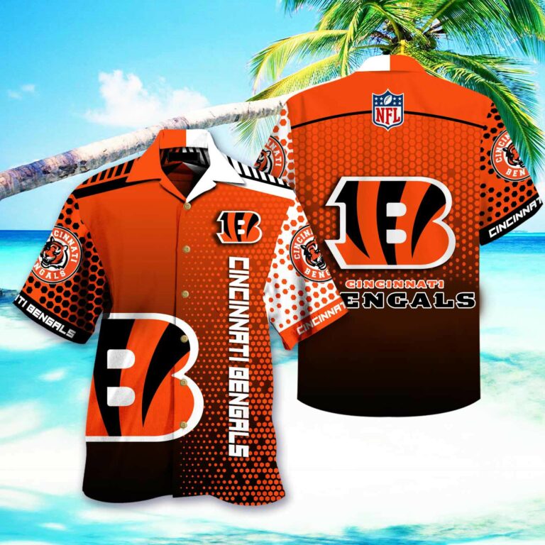 Bengals Nfl Hawaiian Shirt Short 3d For Fans-1
