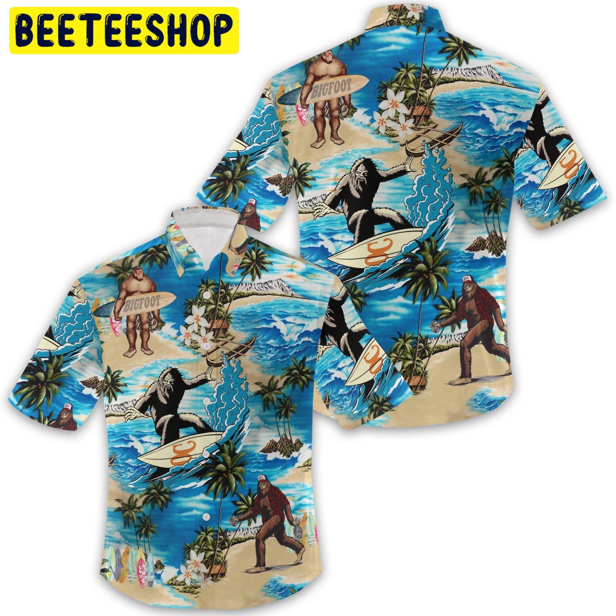 Bigfoot Trending Hawaiian Shirt-1