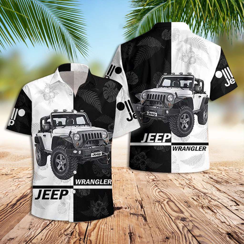 Black And White Hawaiian Shirt Jeep Wrangler Hawaiian Shirt