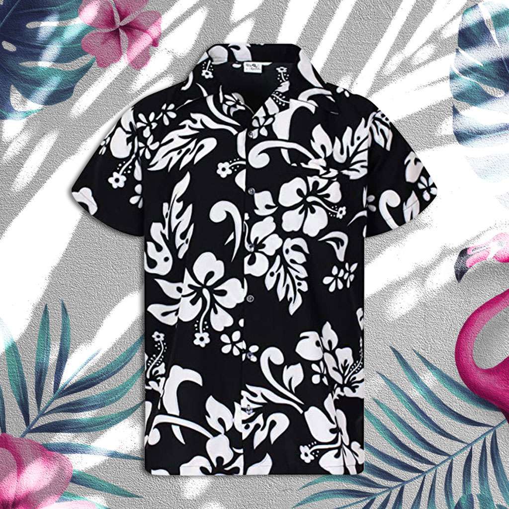 Black And White Hawaiian Shirt King Kameha Hawaiian Shirt