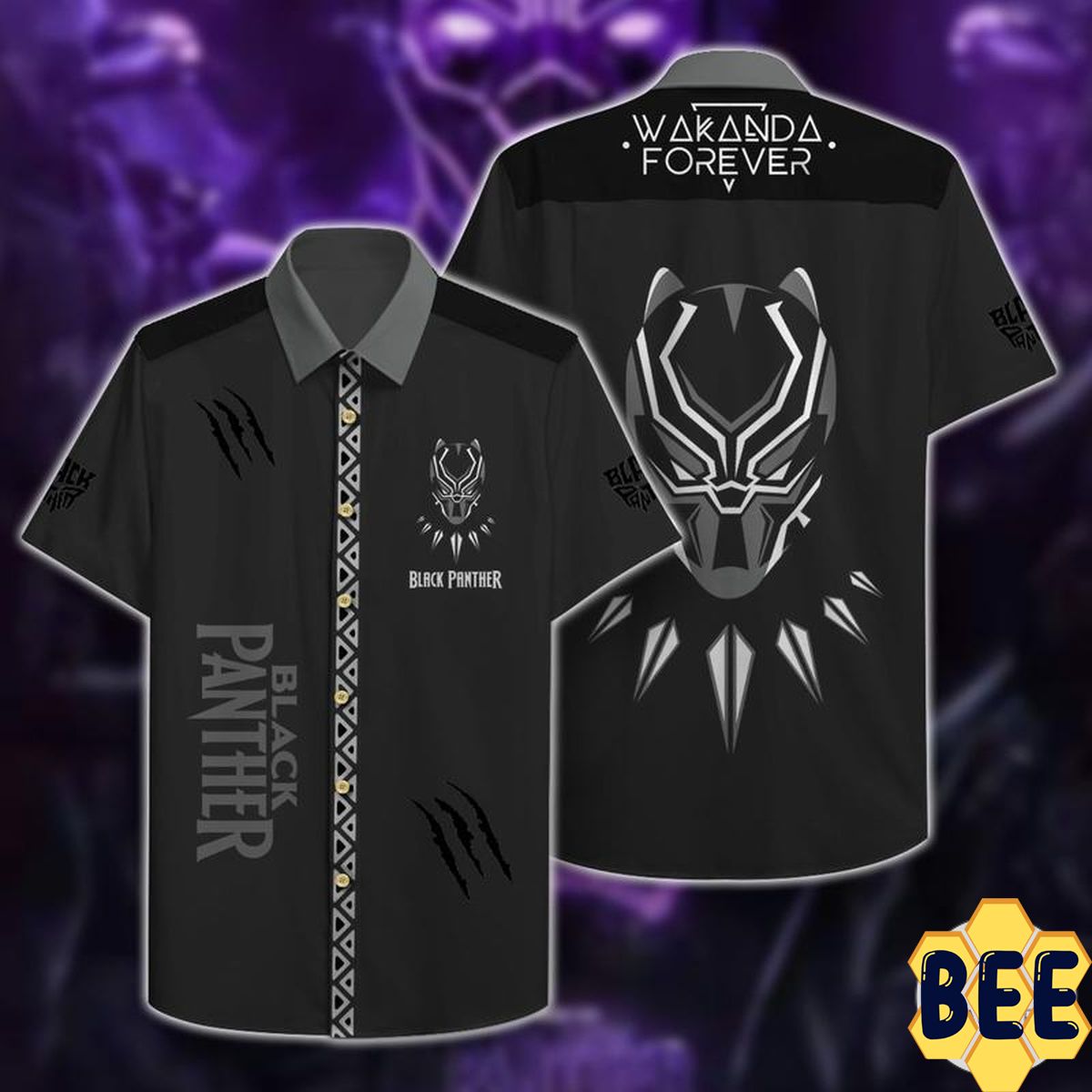 Black Panther Wakanda Forever Trending Hawaiian Shirt-1