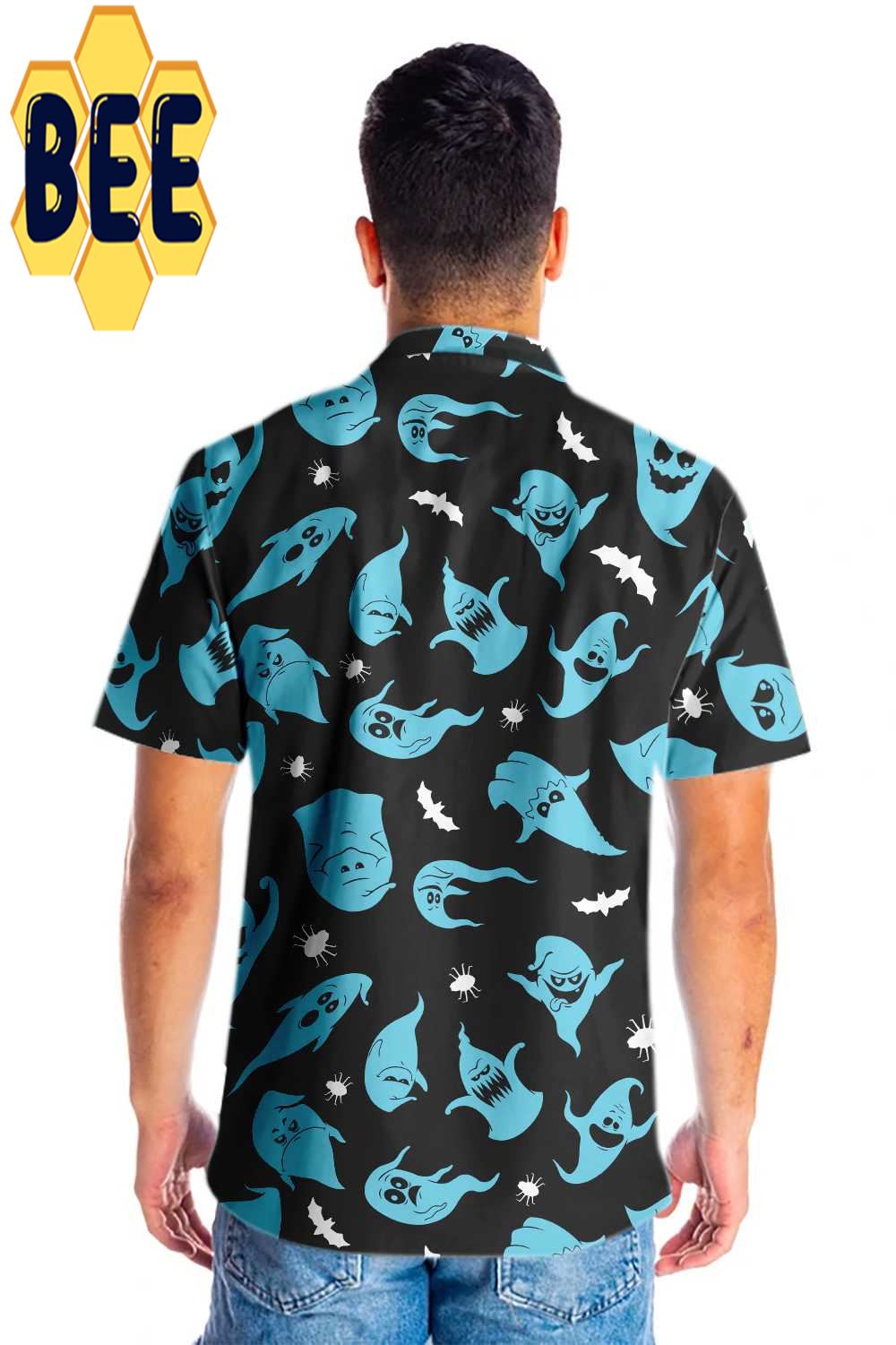 Blue Ghosts Halloween Hawaiian Shirt-1