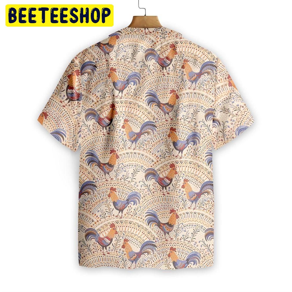 Boho Chicken Pattern Trending Hawaiian Shirt-1