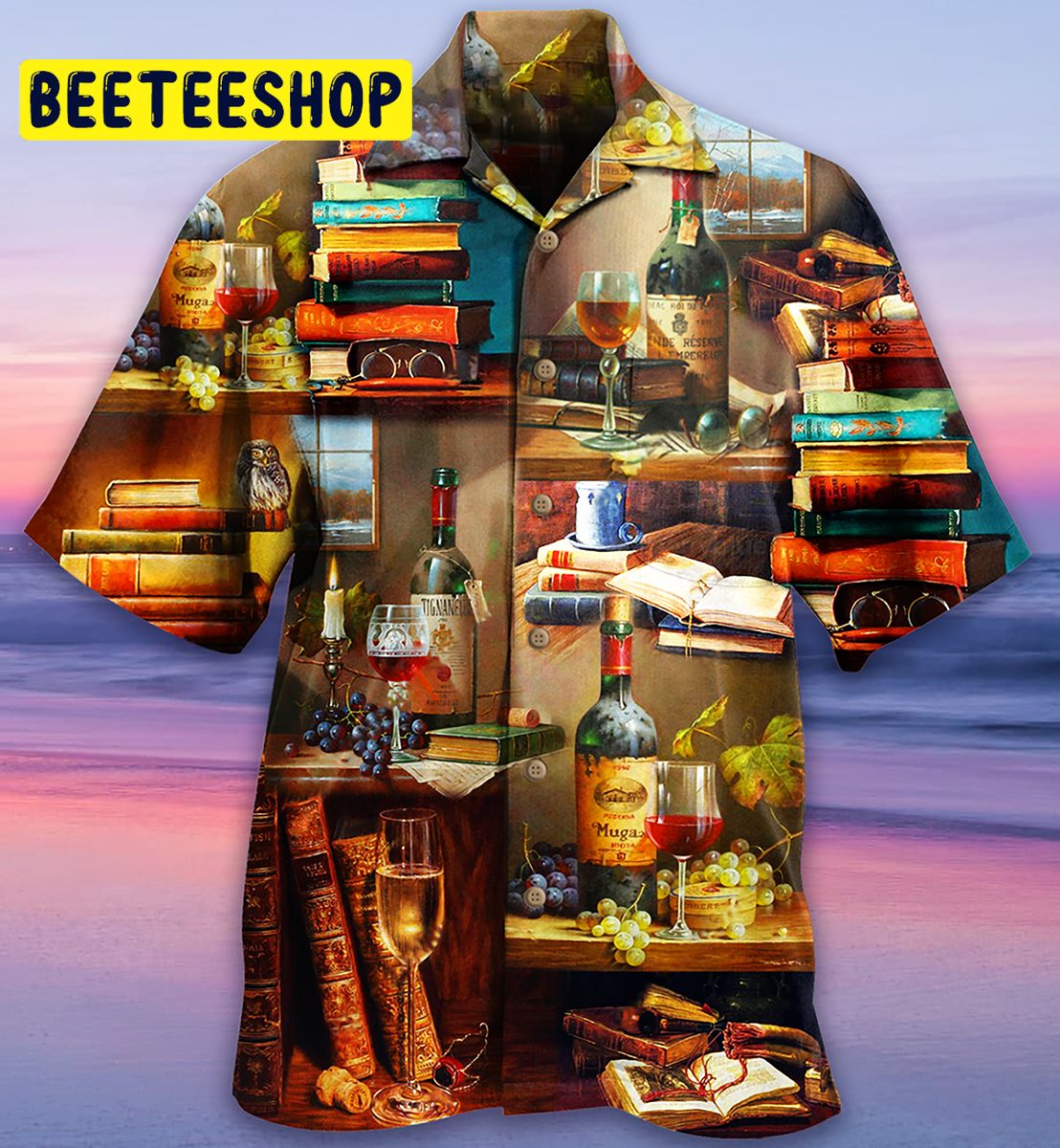 Book And The Smell Of Fine Drink Trending Hawaiian Shirt-1