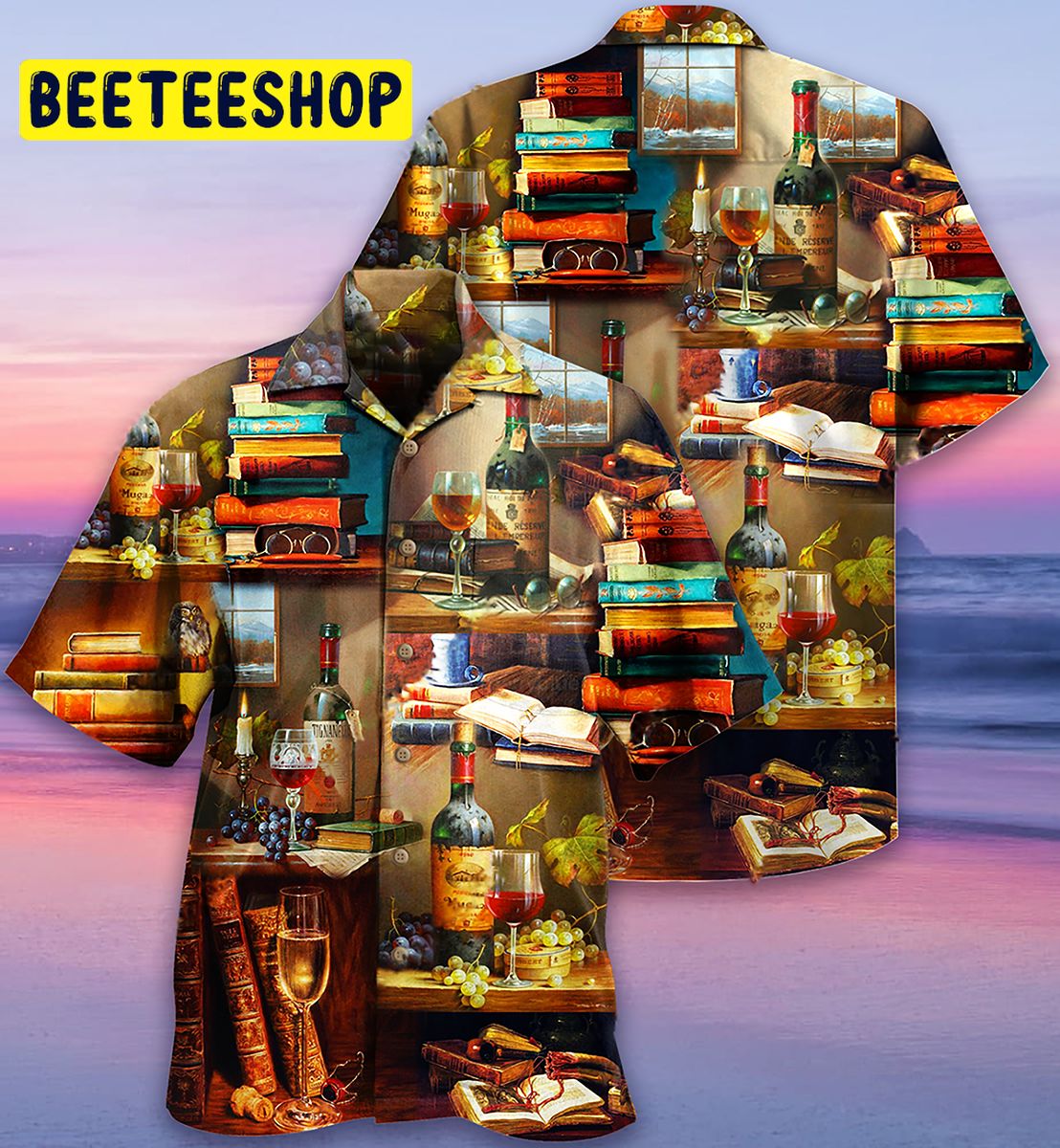 Book And The Smell Of Fine Drink Trending Hawaiian Shirt-1