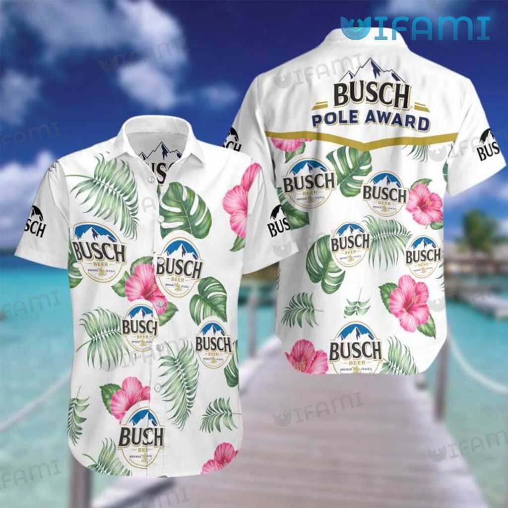Busch Beer Hawaiian Shirt Pole Award Beer Lovers Gift