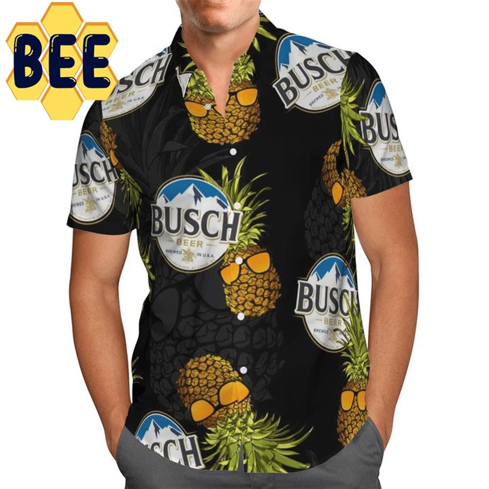 Busch Latte Drinking Beer Hawaiian Shirt-1