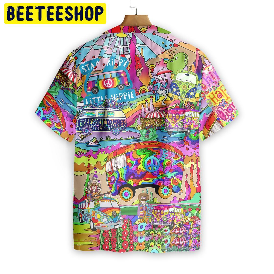 Camping Hippie Stay Trippy Trending Hawaiian Shirt-1