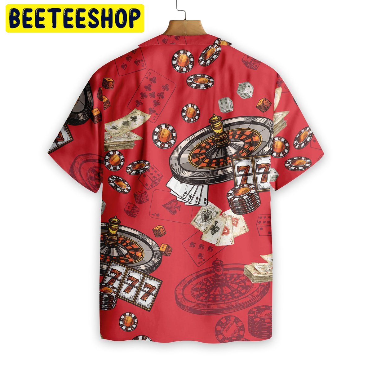 Casino Pattern Red Background Trending Hawaiian Shirt-1