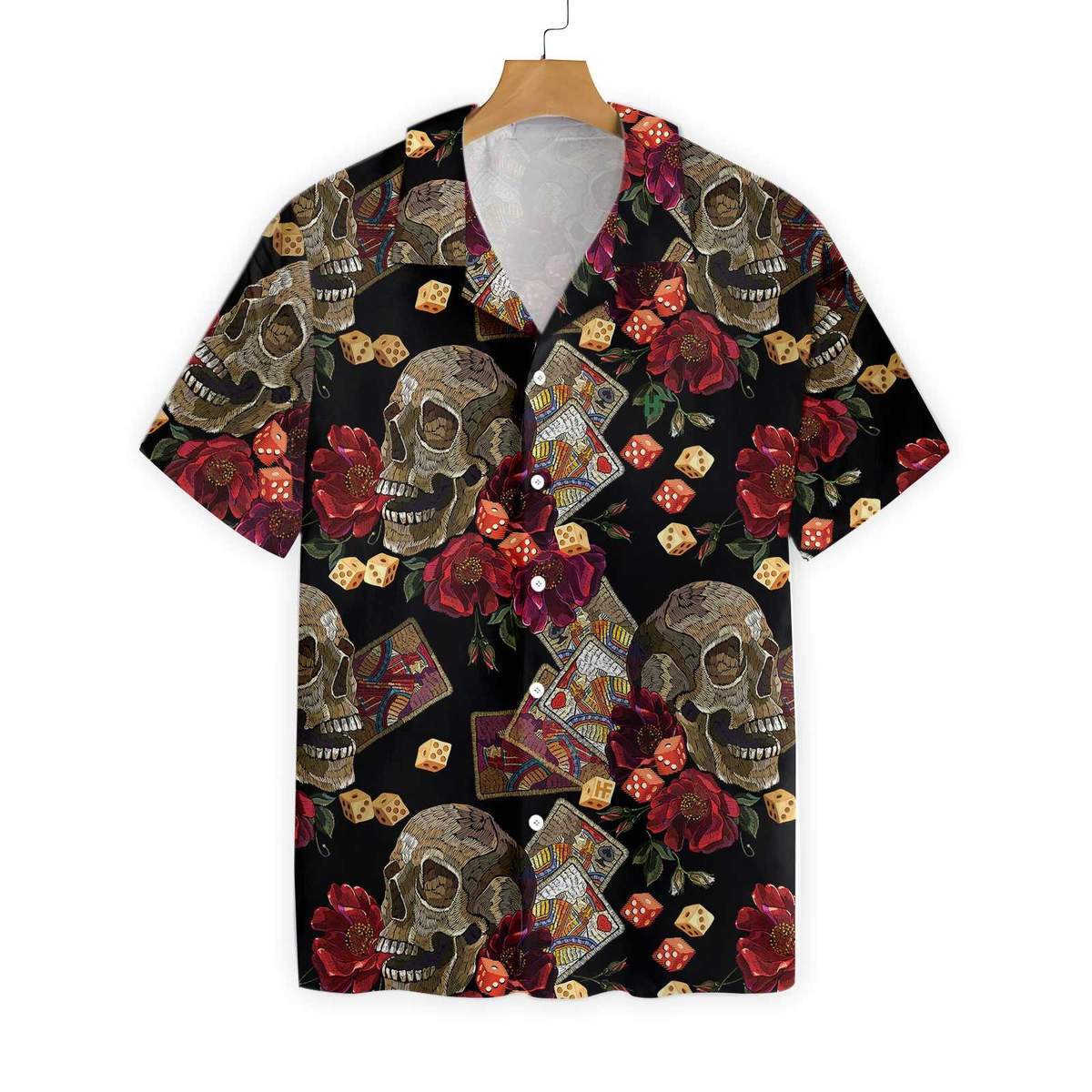 Casino Skull Colorful Hawaiian Shirt