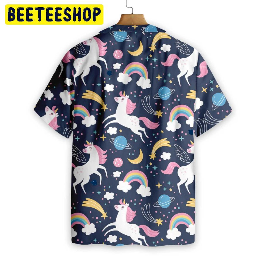Cheerful Unicorn Trending Hawaiian Shirt-1
