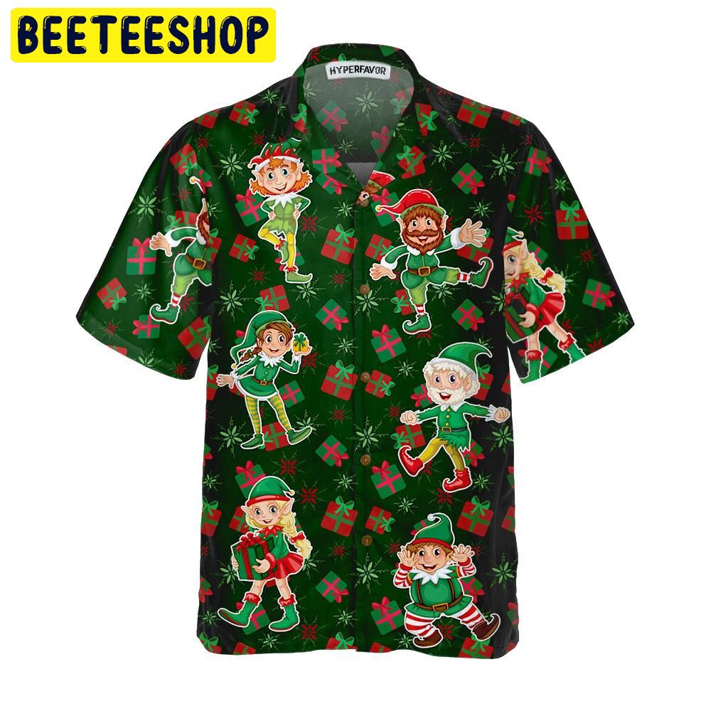 Christmas Elf Party Trending Hawaiian Shirt-1