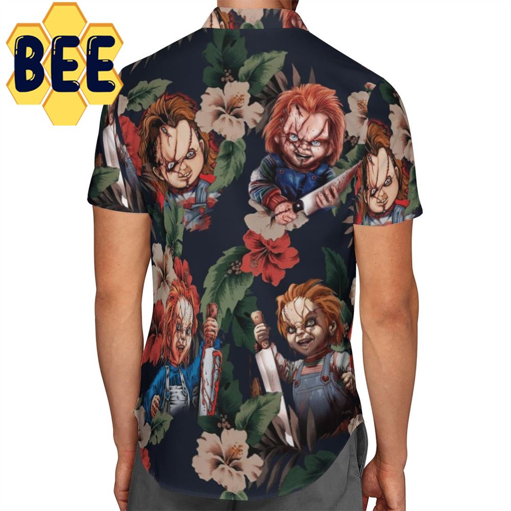 Chucky Hibicus Horror Halloween Hawaiian Shirt-1