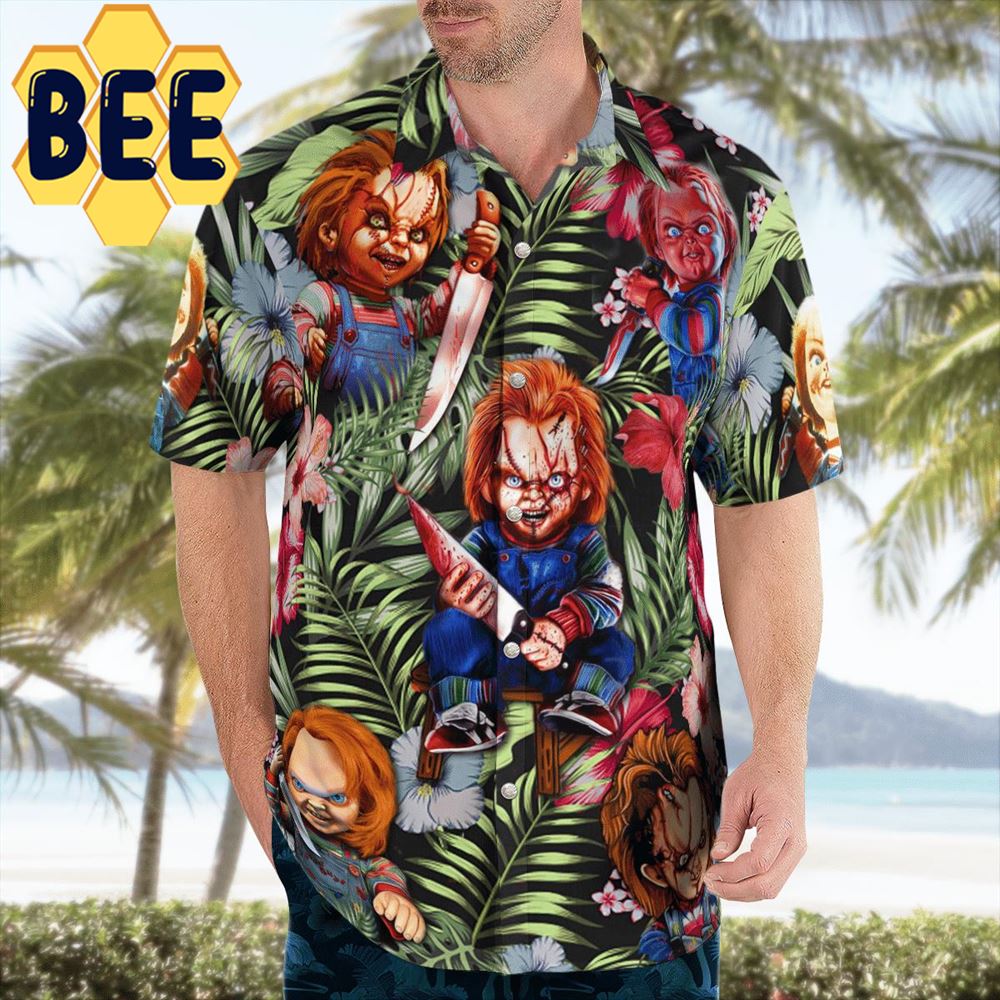 Chucky Just Wanna Have Fun Scream Halloween Hawaiian Shirt-1