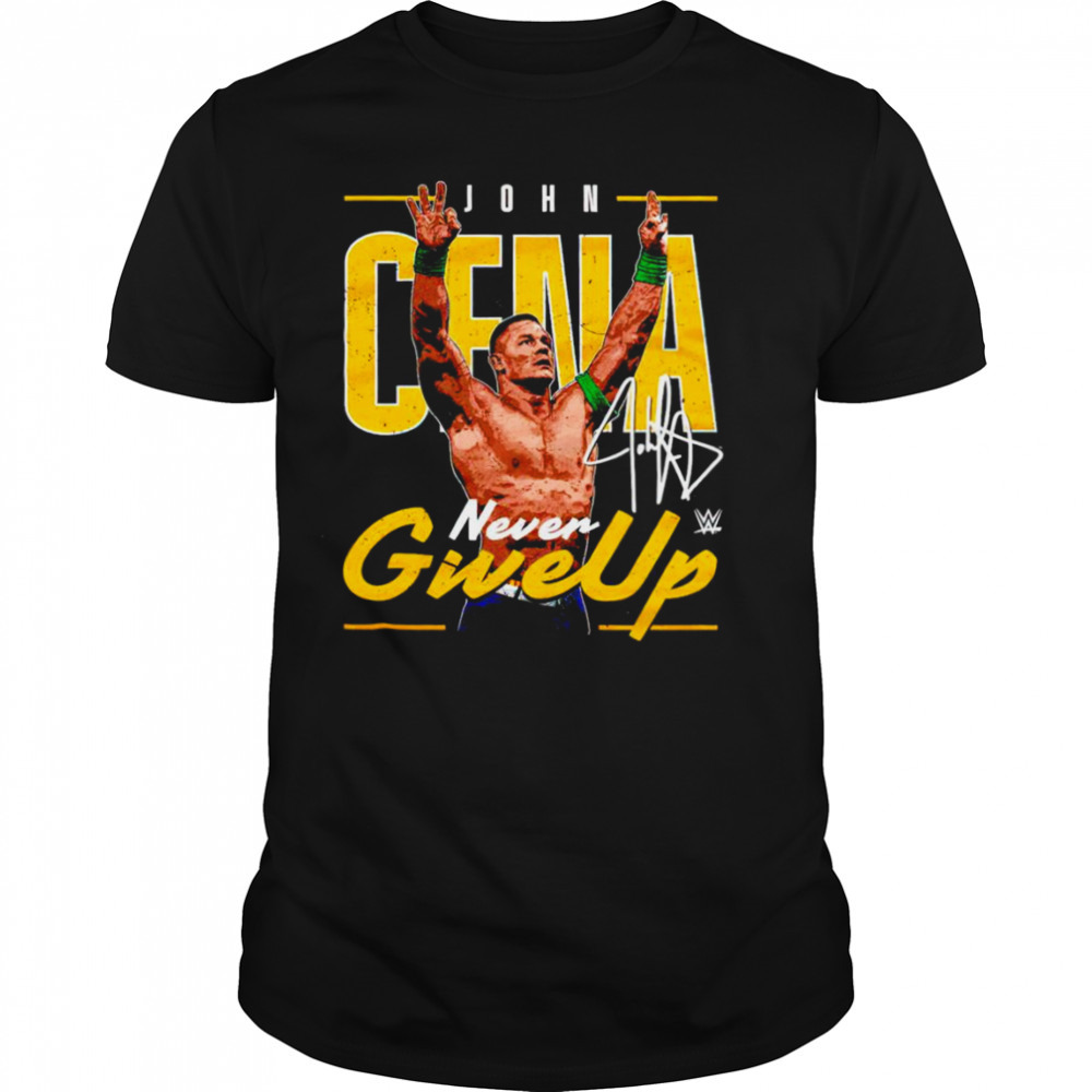 John Cena Never give up signature T-shirt