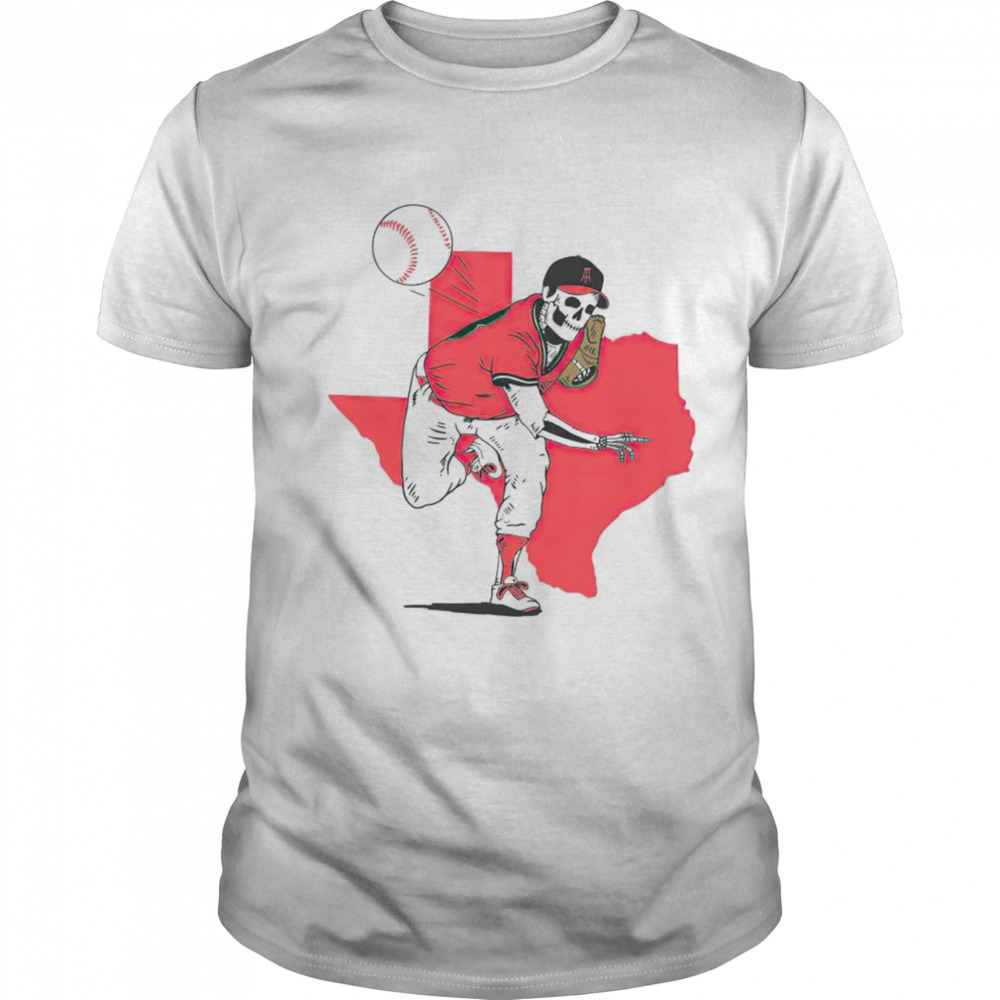 Texas Tech baseball skeleton player shirt