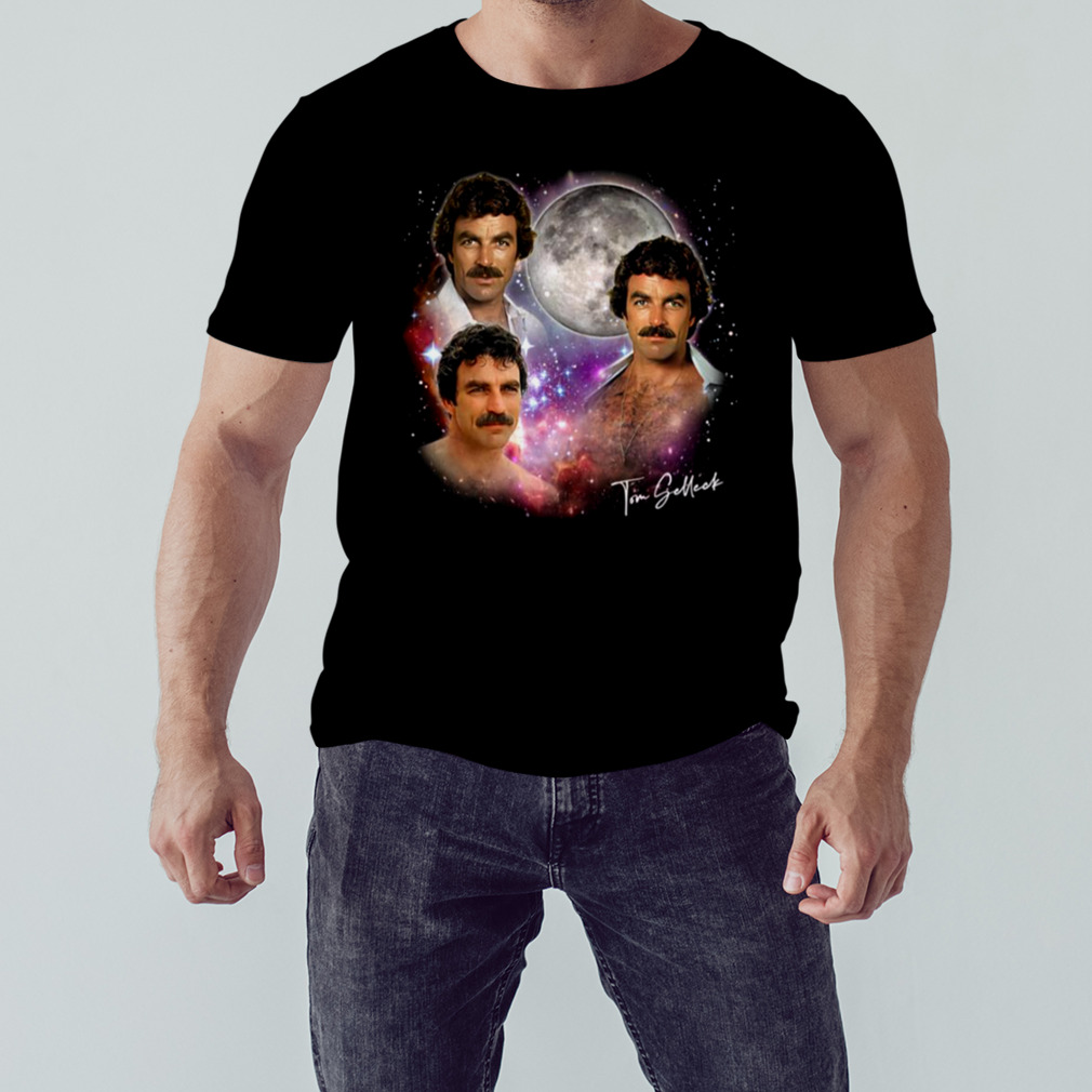 Tom Selleck Original Fan Art 80s Magnum Pi shirt