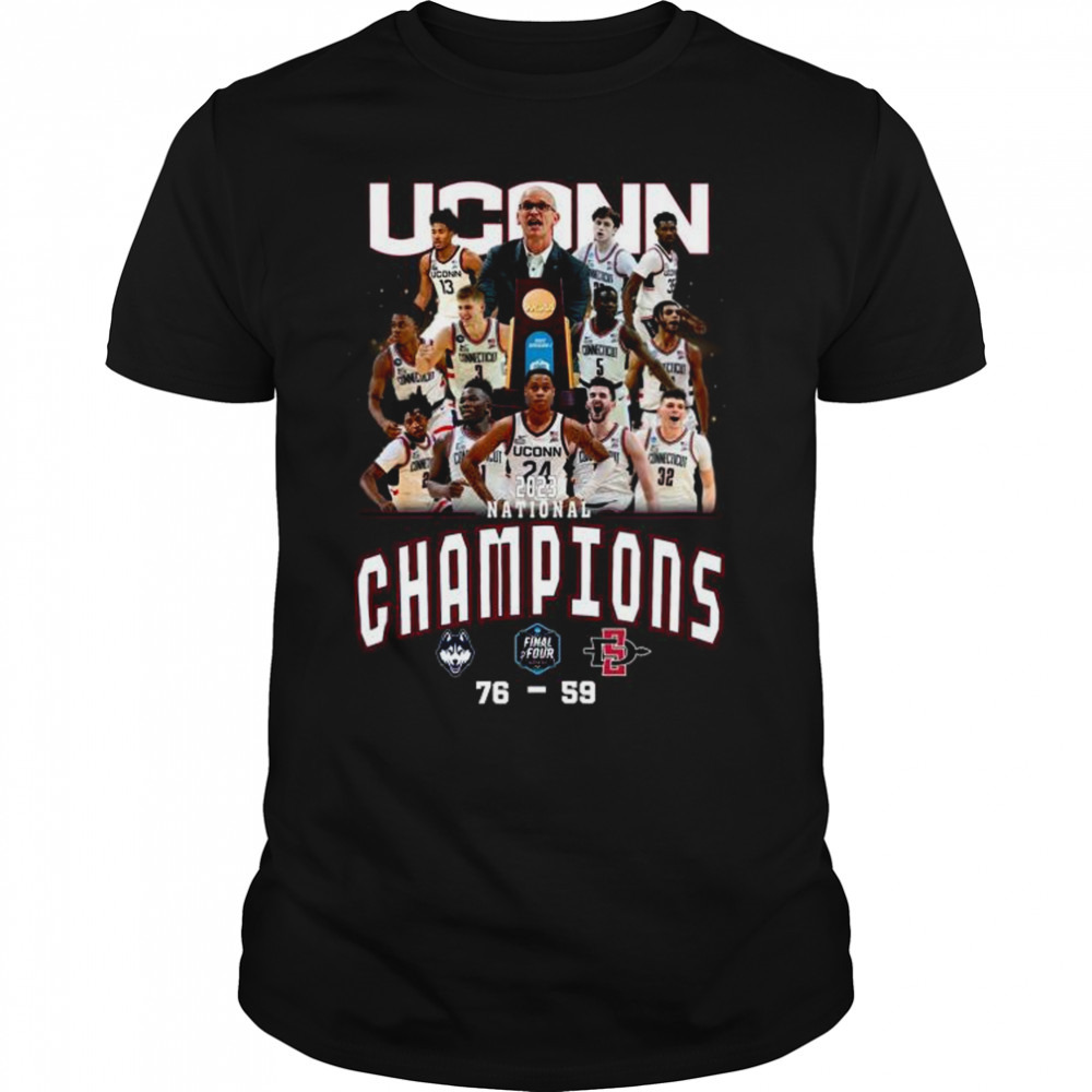 Uconn wins 76 – 59 Aztecs 2023 Ncaa Division I Men’s Basketball National championship Final Score Shirt