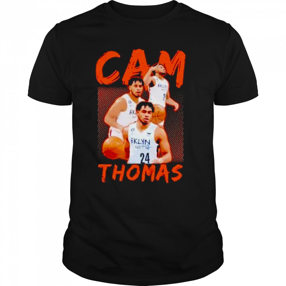 cam Thomas Brooklyn Nets basketball poster style shirt