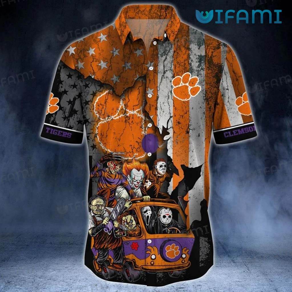 Clemson Tigers Hawaiian Shirt Horror Movie Clemson Gift