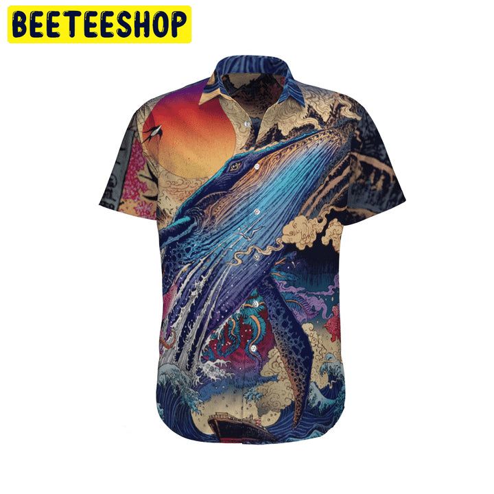 Color Art Japanese Aesthetic Ukiyoe Trending Hawaiian Shirt-1