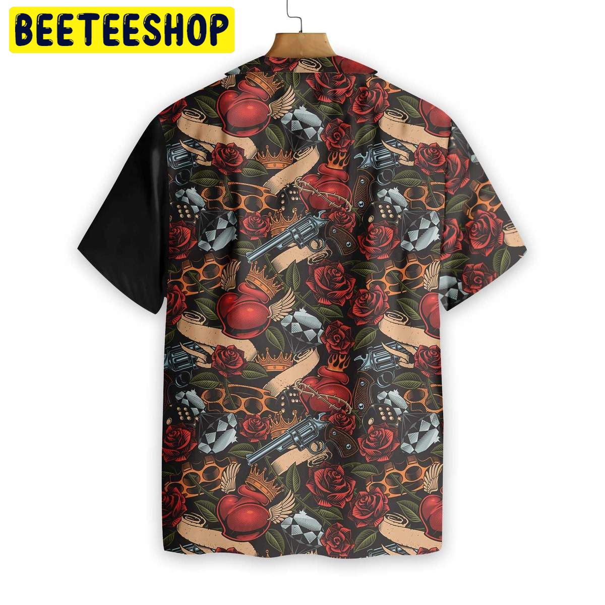 Cool Gun Skull Trending Hawaiian Shirt-1