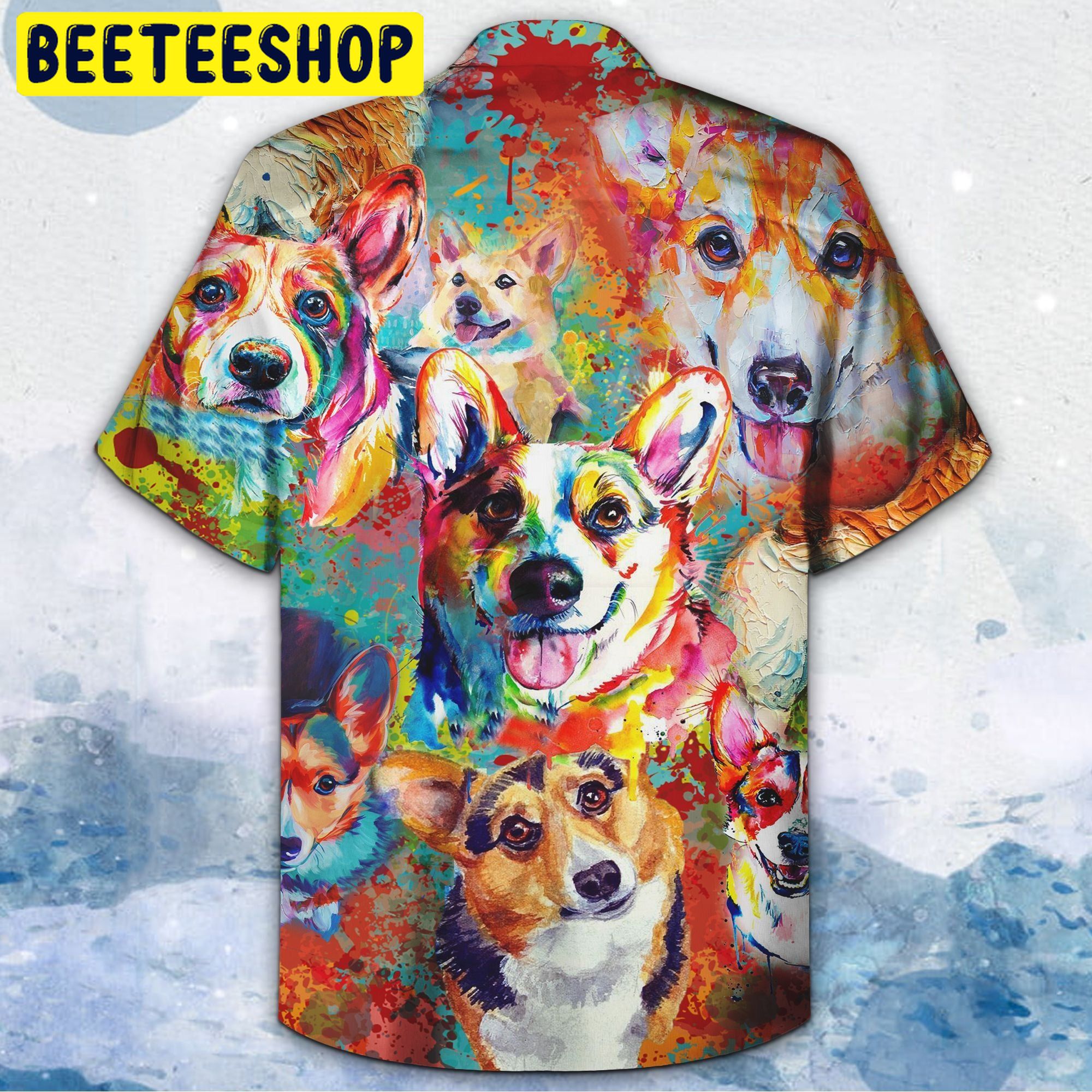 Corgi Colorfull 3d All Over Printed Trending Hawaiian Shirt-1