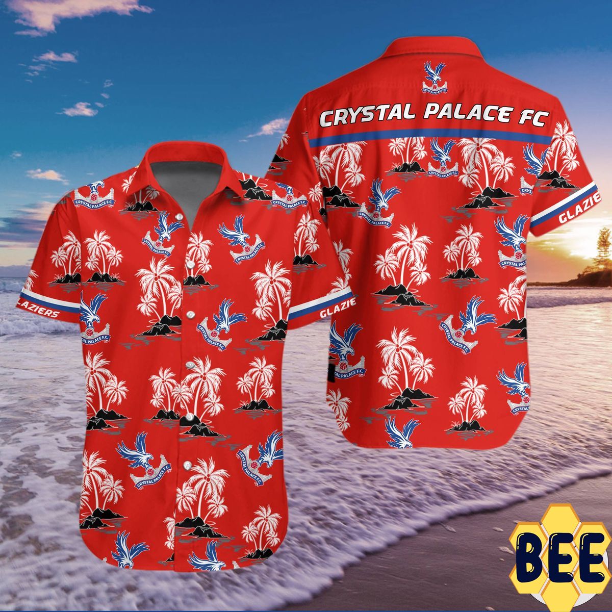 Crystal Palace Fc Tropical Flower Trending Hawaiian Shirt-1